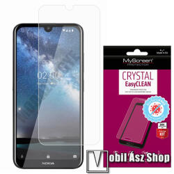 MyScreen CRYSTAL BacteriaFREE képernyővédő fólia - CRYSTAL - 1db, törlőkendővel, antibakteriális, A képernyő sík részét védi! - NOKIA 2.3
