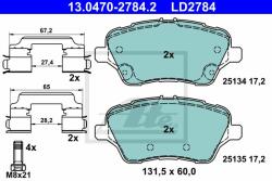 ATE set placute frana, frana disc ATE Ceramic 13.0470-2784.2 (13.0470-2784.2)