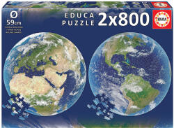 Educa Puzzle rotund Educa din 2 x 800 de piese - Pamant (19039) Puzzle