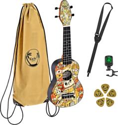 Ortega Guitars KEIKI K2-VP Soprano ukulele Set