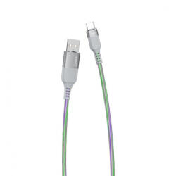 Dudao L9X Flowing Light kábel USB / USB-C 5A 1m, szürke (L9XT)