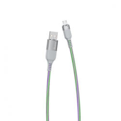Dudao L9X Flowing Light kábel USB / Micro USB 5A 1m, szürke (L9XM)