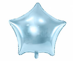 PartyDeco S. r. o Csillag alakú égkék fólia lufi, 19"/48cm
