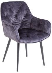 LuxD Design szék Garold szürke bársony
