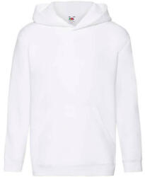 Fruit of the Loom Gyerek Pulóver Kapucnis Hosszú ujjú Fruit of the Loom Premium Hooded Sweat Kids - 164 (14-15), Fehér