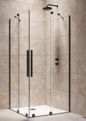 Radaway Furo KDD Black és Gold szögletes zuhanykabin (10105110-54-01L+10105080-54-01R)