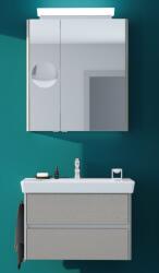 TBOSS Bora 80 alsószekrény kerámia mosdóval, Mirror Box Cut 75 tükrös felsővel (több színben, komplett szett) (BORA80SZ)