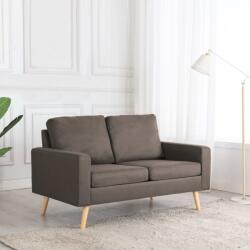 vidaXL Canapea cu 2 locuri, gri taupe, material textil (288711) Canapea