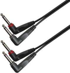 Soundsation GL-2AJM2AJM3 - Adapter kábel: 2x6.3mm pipa Jack papa MONO - 2x6.3mm pipa Jack papa MONO / 3m - R397R