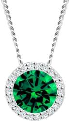 Preciosa Pandantiv verde din argint cu zirconiu cubic Preciosa Lynx 5268 66