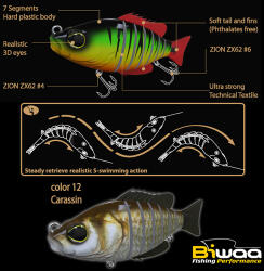 Biwaa SWIMBAIT SEVEN SECTION S6 15cm 60gr 12 Carassin