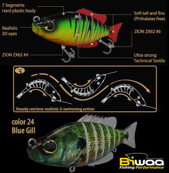 Biwaa SWIMBAIT SEVEN SECTION S6 15cm 60gr 24 Blue Gill