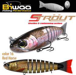 Biwaa SWIMBAIT STROUT 6.5 16cm 52gr 16 Red Horse