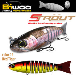 Biwaa SWIMBAIT STROUT 6.5 16cm 52gr 14 Red Tiger