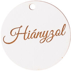 Valex Decor 3 db. "Hiányzol" feliratos, 5cm-es fa korong (SH5-06)