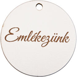 Valex Decor 3 db. "Emlékezünk" feliratos, 5cm-es fa korong (SH5-04)