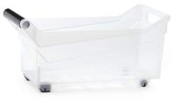 Prosperplast átlátszó tárolódoboz 10L fogantyús, görgős (NUK3L)