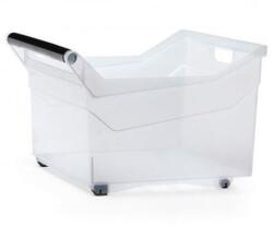 Prosperplast átlátszó tárolódoboz 29L fogantyús, görgős (NUK5L)