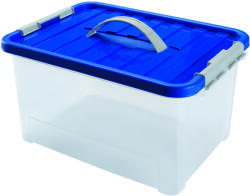 HEIDRUN Clipbox átlátszó tárolódoboz 25L fogantyús (1635)