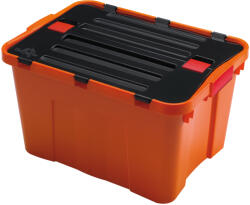 HEIDRUN Dragon Box Narancssárga Tároló doboz 34L 49x36x28cm Factory Clippes Fekete tetővel (1645)