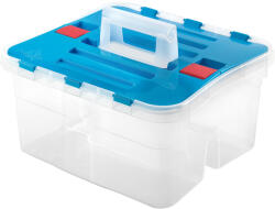 Heidrun Europlastic Heidrun Dragon Box átlátszó tárolódoboz Caddy kék tető (1636)