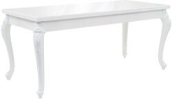 vidaXL magasfényű fehér étkezőasztal 179 x 89 x 81 cm (246958) - vidaxl