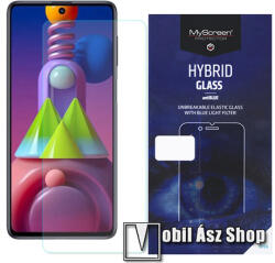 MyScreen HYBRIDGLASS képernyővédő fólia - flexibilis, kék fény elleni védelem, ultravékony, 0.15mm, 3H, A képernyő sík részét védi - SAMSUNG Galaxy M51 (SM-M515F) / Galaxy F62 (SM-E625F) / Galaxy M62 (SM-M625F