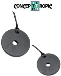  Pandantiv Shungit Rusia Disc - Protectia EMF 35x35x3-4 mm - 1 Buc