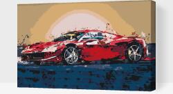  Festés számok szerint - Piros Ferrari Méret: 40x60cm, Keretezés: Keret nélkül (csak a vászon)