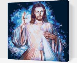 Festés számok szerint - Jézus Méret: 50x50cm, Keretezés: Keret nélkül (csak a vászon)