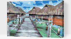 Festés számok szerint - Bora Bora Méret: 40x60cm, Keretezés: Keret nélkül (csak a vászon)