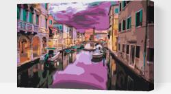  Festés számok szerint - Velencei hajókázás Méret: 40x60cm, Keretezés: Keret nélkül (csak a vászon)