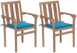 vidaXL 2 db tömör tíkfa kerti szék párnákkal (3062210/11/12/13/14/15/16/17/18/19)