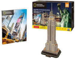 CubicFun Empire State Building 3D puzzle National Geographic fotóalbummal 66 db-os (DS0977)