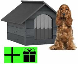 Pepita hőszigetelt Kutyaház közepes méretű kutyának L + ajándék j (636223-szigetelt_kutyahaz_fenyo_l)