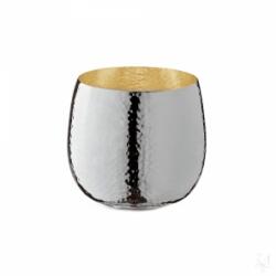 WINE Pahar argint masiv "hammered" placat aur 330 ml
