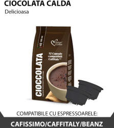 Italian Coffee Ciocolata Calda, 12 capsule compatibile Cafissimo Caffitaly Beanz, Italian Coffee (CC12)