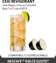 La Capsuleria Ceai Negru cu lamaie, lime si curcuma, 16 capsule compatibile Nescafe Dolce Gusto, La Capsuleria (DG32)