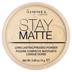 Rimmel London Rimmel Stay Matte Long Lasting Pressed Powder pudră mată 14 g 001 Transparent