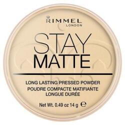 Rimmel Stay Matte Long Lasting Pressed Powder pudră mată 14 g 001 Transparent