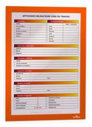 DURABLE Duraframe A4 2db narancssárga öntapadó információs keret (487209) - officedepot
