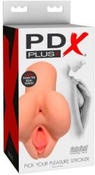 PDX Pick Your Pleasure - 2in1 élethű maszturbátor (natúr) - vagyaim