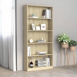 vidaXL Bibliotecă cu 5 rafturi, stejar sonoma, 80x24x175 cm, PAL (800921) Biblioteca