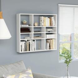 vidaXL Raft de perete, alb extralucios, 90x16x78 cm, PAL (802945) Raft