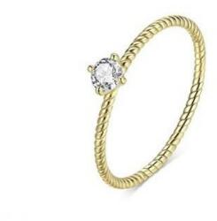 Ékszerkirály Ezüst gyűrű, csavart, aranyszínű, 7-es méret (1005002212542449_1)