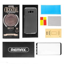 REMAX Samsung Galaxy S8 Plus előlapi üvegfólia, 3D PET, fekete, SM-G955, Remax GL-08 - gsmlive