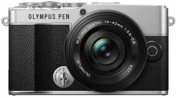 Olympus E-P7 + EZ-M1442EZ Pancake Zoom Kit Black/Silver (V205111SE000) Digitális fényképezőgép