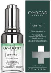 Symbiosis Ser dual cu efect de lifting și matifiant pentru față - Symbiosis London Pro Cannabidiol Tightening & Mattifying Double Serum 30 ml
