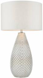 Endon Lighting 77093 | Livia-EN Endon asztali lámpa 55cm vezeték kapcsoló 1x E27 ezüst, antikolt fehér (77093)