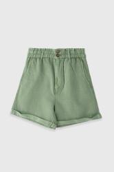 Gap Pantaloni scurți femei, culoarea verde, material neted, high waist PPY8-SZD0C2_77X